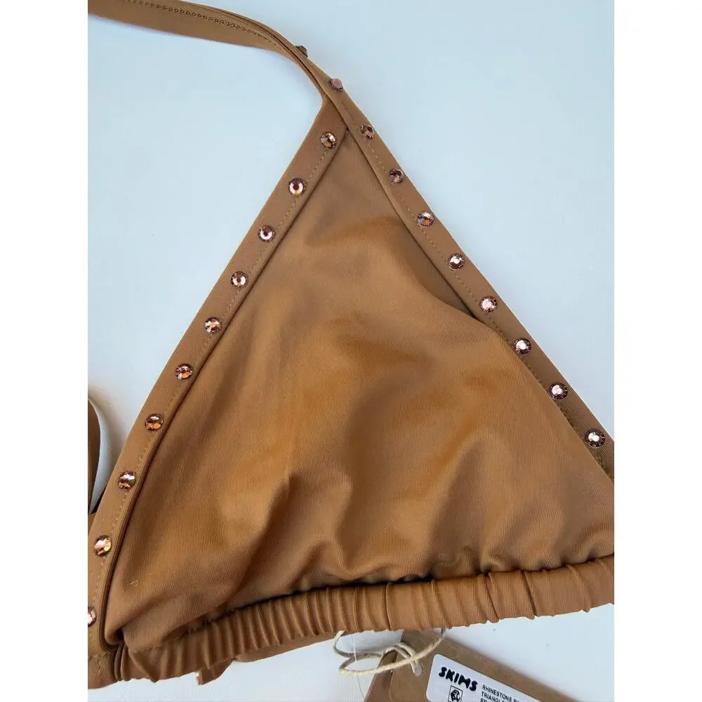 Skims Bikini Top Brown Size L NWT